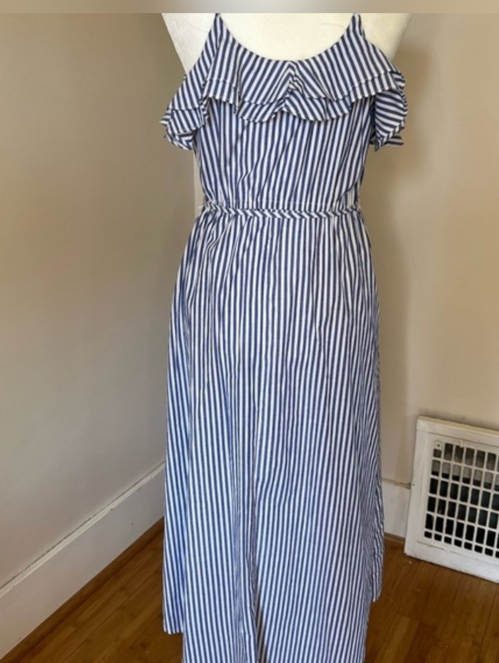 BUNDLE! Blue Dresses Longer Length Striped Wrap Tie Dye Spring - Picture 2 of 2